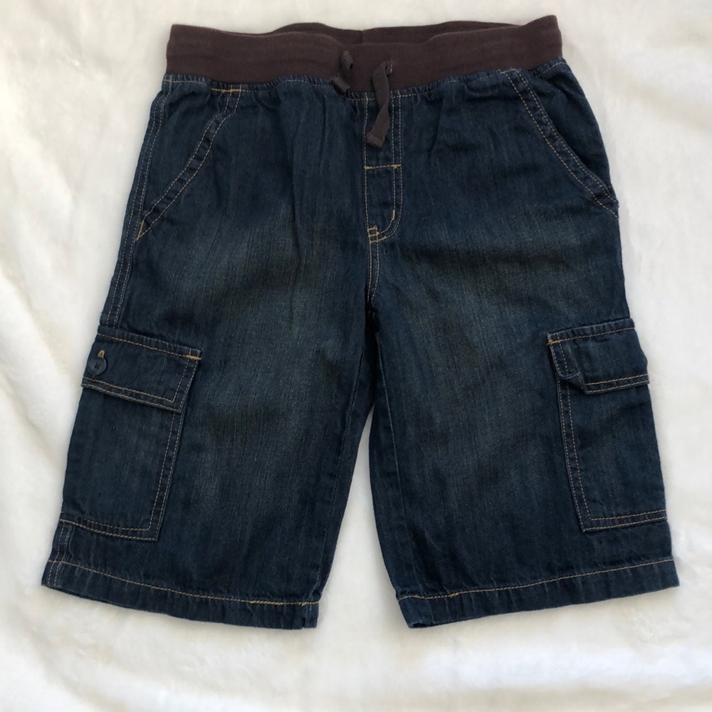 Gymboree cargo denim pull on shorts size 12